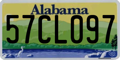 AL license plate 57CL097