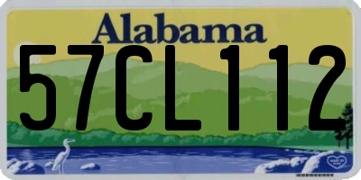 AL license plate 57CL112