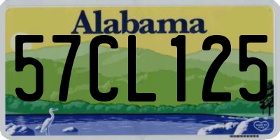 AL license plate 57CL125