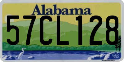 AL license plate 57CL128