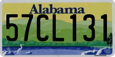 AL license plate 57CL131
