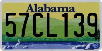 AL license plate 57CL139