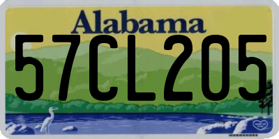 AL license plate 57CL205