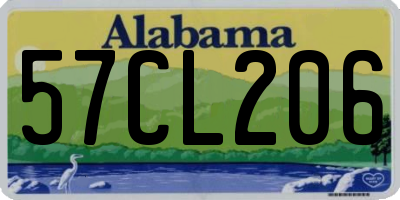 AL license plate 57CL206