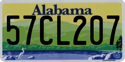 AL license plate 57CL207