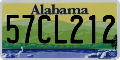 AL license plate 57CL212