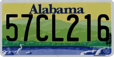 AL license plate 57CL216