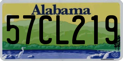 AL license plate 57CL219