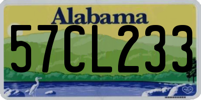 AL license plate 57CL233