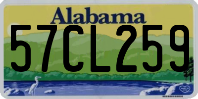 AL license plate 57CL259