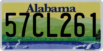AL license plate 57CL261