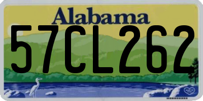 AL license plate 57CL262