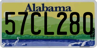 AL license plate 57CL280