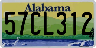 AL license plate 57CL312