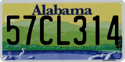 AL license plate 57CL314