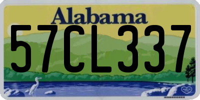 AL license plate 57CL337