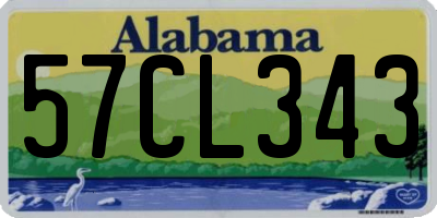 AL license plate 57CL343