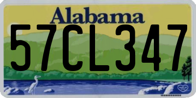 AL license plate 57CL347