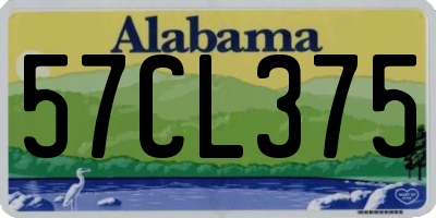 AL license plate 57CL375