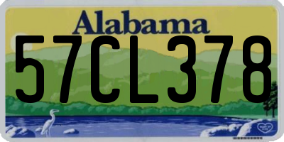 AL license plate 57CL378