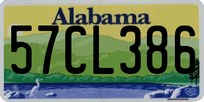 AL license plate 57CL386