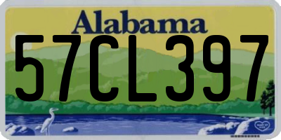 AL license plate 57CL397