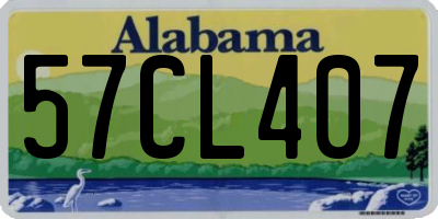 AL license plate 57CL407