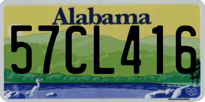 AL license plate 57CL416