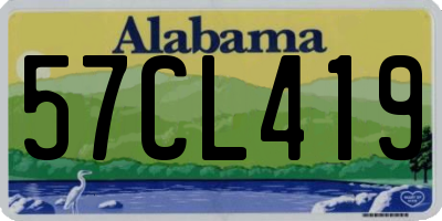 AL license plate 57CL419