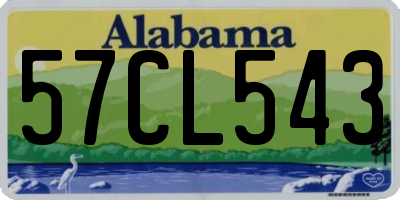 AL license plate 57CL543