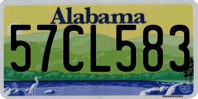 AL license plate 57CL583