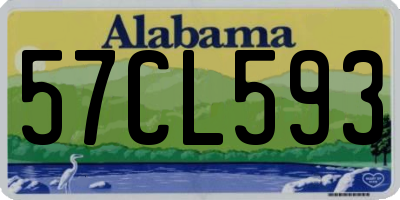 AL license plate 57CL593
