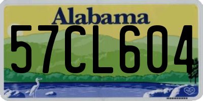 AL license plate 57CL604
