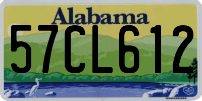 AL license plate 57CL612