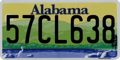 AL license plate 57CL638