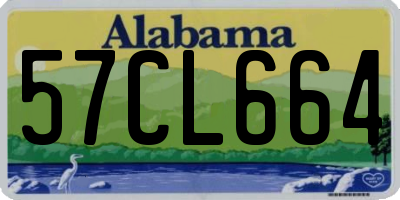 AL license plate 57CL664