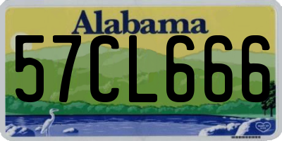 AL license plate 57CL666