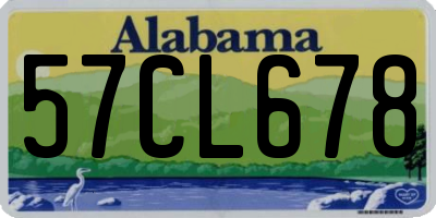 AL license plate 57CL678