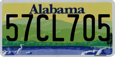 AL license plate 57CL705