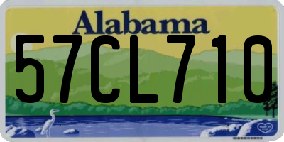 AL license plate 57CL710