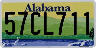 AL license plate 57CL711