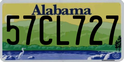 AL license plate 57CL727