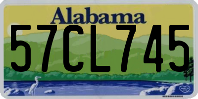 AL license plate 57CL745
