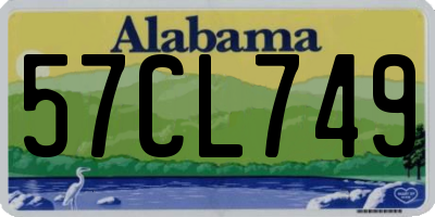 AL license plate 57CL749