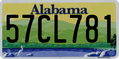AL license plate 57CL781