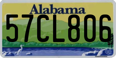 AL license plate 57CL806