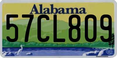 AL license plate 57CL809
