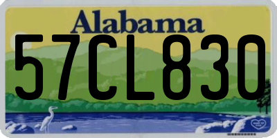 AL license plate 57CL830