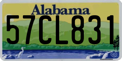 AL license plate 57CL831