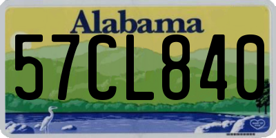 AL license plate 57CL840